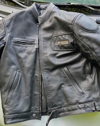 Giacca Moto Pelle Nera Uomo 