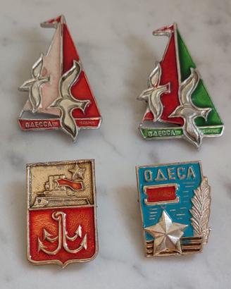 Lotto 4 Spille Vintage Odessa URSS CCCP