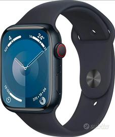Apple Watch 9 Cell Alu Midnight 45mm A2984, nero