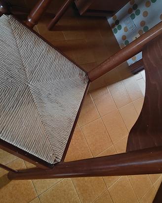 4 sedie paglia cucina (con tavolo allungabile)