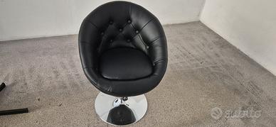 2 Poltrone Design Nere Girevoli 100€ Coppia