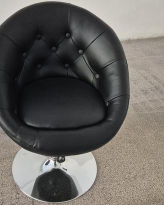 2 Poltrone Design Nere Girevoli 100€ Coppia