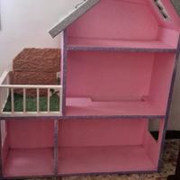 casa di barbie in legno