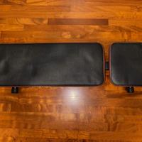 Panca reclinabile,  manubri e pesi