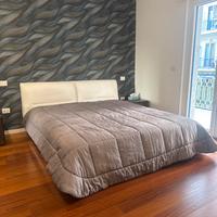 Letto king pianca con rete e materasso flou