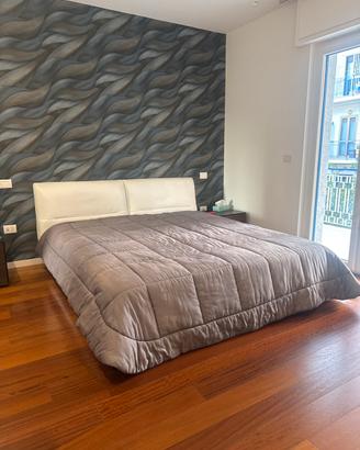 Letto king pianca con rete e materasso flou