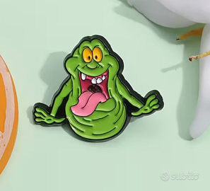 👻 Spilla Slimer Ghostbusters in Metallo 2,8 x 1,8