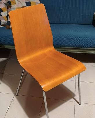 4 Sedie da Pranzo in legno e metallo