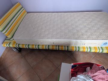 Letto Zalf con comodino,piccolo settimino e mensol