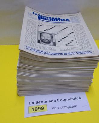 LA SETTIMANA ENIGMISTICA, anno 1999, NON compilati