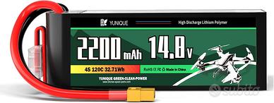 Batteria LiPo 14.8V 2200mAh 120C XT60 RC
