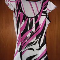 Top manica corta fantasia zebra