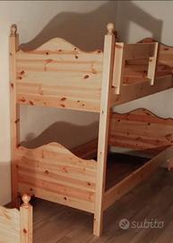 letto castello scomponibile in pino 