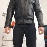 Giacca da moto in pelle Nuova!