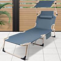 Lettino Sdraio Prendisole Pieghevole Spiaggia XL