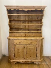 Credenza Antica con Piattaia in Legno massello