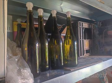 bottiglie per il vino verde scuro vuote 750 ml