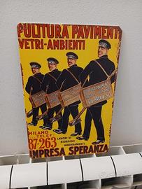 Pulitura Pavimenti Impresa Speranza targa allumini