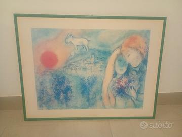 Stampa "Gli amanti di Venice"  Marc Chagall 82x62