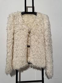Giacca Cardigan Lana Mohair Bianco