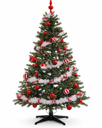 Albero di Natale 170 cm con 80 palline