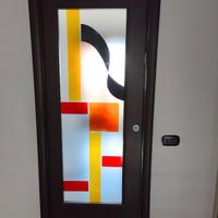 Porta scorrevole a vetro 80x210