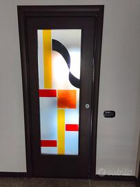 Porta scorrevole a vetro 80x210