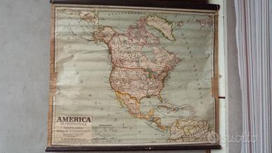 Cartina Fisico-Politica Nord America Paravia