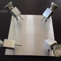 Plafoniera 4 luci in alluminio