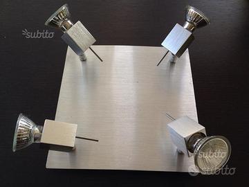 Plafoniera 4 luci in alluminio