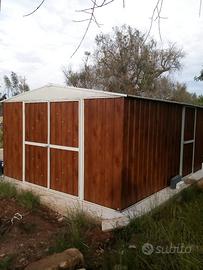 Box prefabbricato in acciaio 360x430cm fin legno