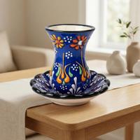 Vasetto Iznik, ceramica turca, piattino