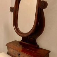ANTICA Toilette in legno con specchio basculante