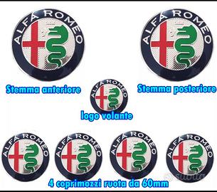 KIT  STEMMA ALFA ROMEO GIULIETTA MITO  159 Argento