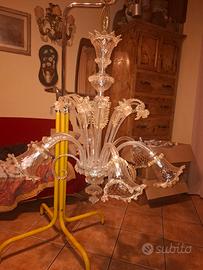 murano lampadario sei luci 