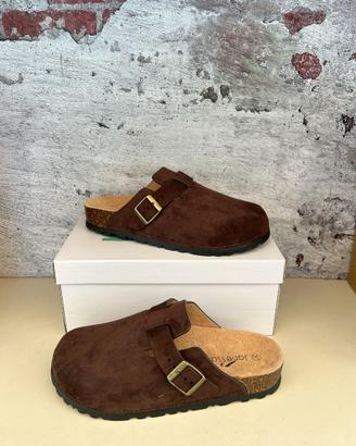 Ciabatte donna sabot punta chiusa marrone 37