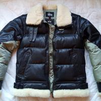 Bomber Alpha Ind. nero/grigio con pelliccia tg.L