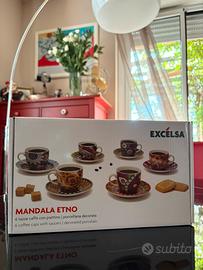 Set nuovo 6 tazzine caffè con piattini - EXCELSA