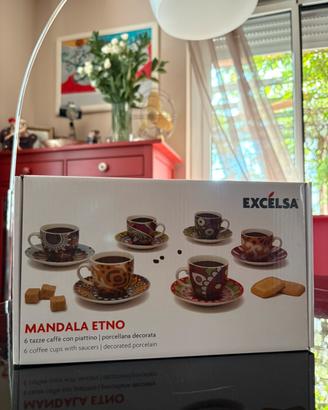 Set nuovo 6 tazzine caffè con piattini - EXCELSA