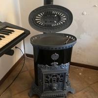 stufa a legna / metano della GODIN in ghisa