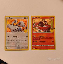 carte Pokemon lugia e ho-oh holo 