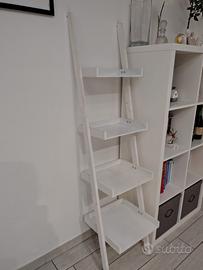 Scala da arredo / scaffale a pioli bianco 165 cm