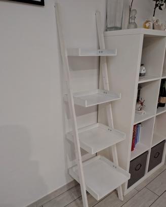 Scala da arredo / scaffale a pioli bianco 165 cm