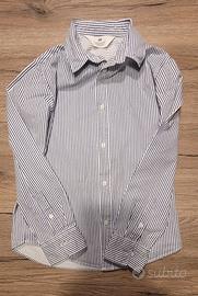 Camicia H&M ragazzo 8/9 135 cm. Righe bianca e blu