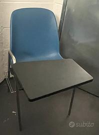 10 sedie con tavolozza per sala riunioni / corsi