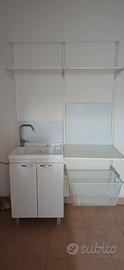 Lavabo con armadietto + Struttura con ripiani