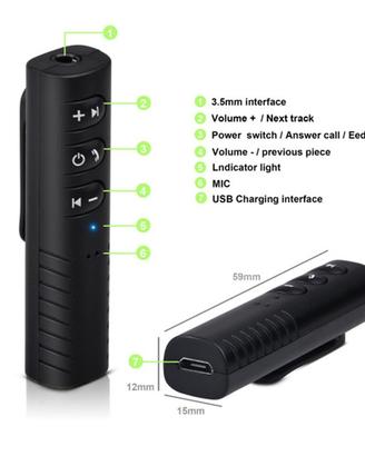 Trasmettitore audio Auto Musica Bluetooth jack