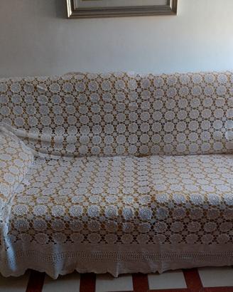 Copriletto Matrim.Vintage Uncinetto Cm 220x240