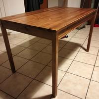 tavolo rettangolare di legno massello