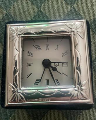 orologio da tavolo con cornice in argento 925